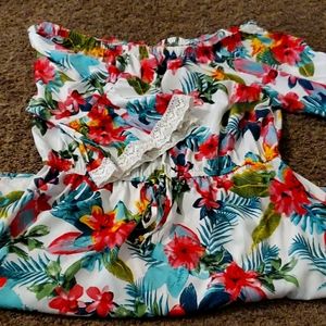 Floral off the shoulder dress